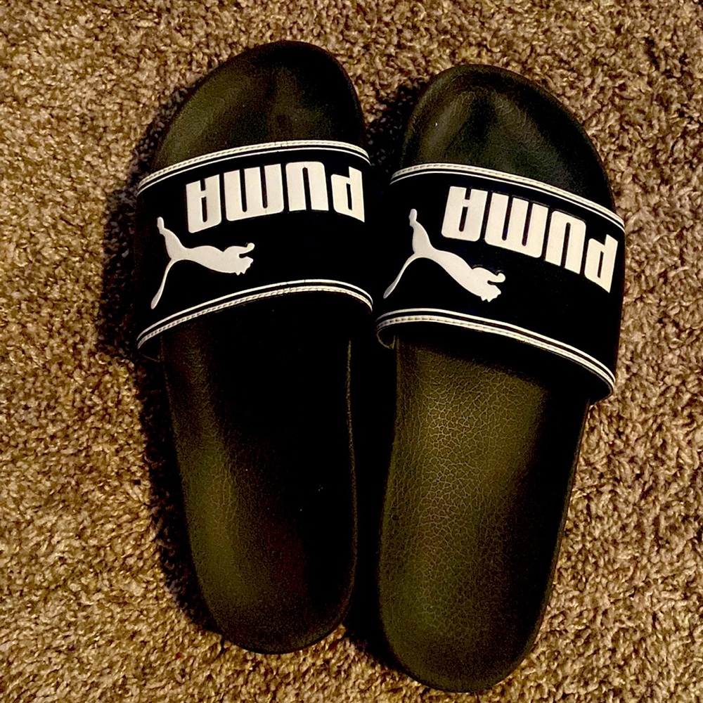 Blue Puma Slides